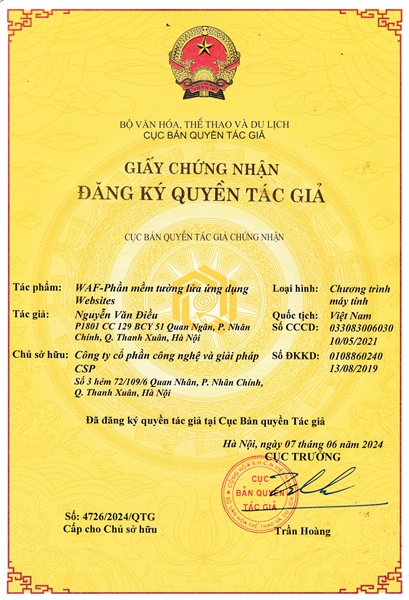  - Công Ty Cổ Phần Công Nghệ Và Giải Pháp CSP